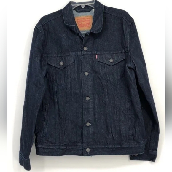 Levi's Dark Blue Denim Jacket, Women Size Large new without tags - Picture 1 of 14